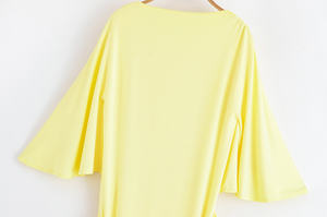 TAOP&ZA Autunno 2025 Nuovo Abito Lungo da Donna Giallo alla Moda Temperamento Schiena Scoperta Strati Decorativi Spacco 4661209 - Product Image 3