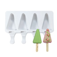 Sans BPA vente chaude cuisine outil de cuisson Triangle Silicone crème glacée moule jus Popsicle moule pour cadeaux de noël