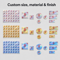 Autocollant holographique de sécurité personnalisé, carré, double couche, code QR, numéro de série, anti-contrefaçon, anti-effraction, étiquette de protection de la marque