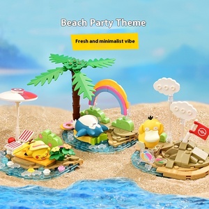 Keeppley pokemen 20224 xây dựng blockssquare Đầu Cậu bé xây dựng khối nhự<span class=keywords><strong>a</strong></span> mô hình đồ chơi trẻ em lắp ráp Cabi con thú - Product Image 1