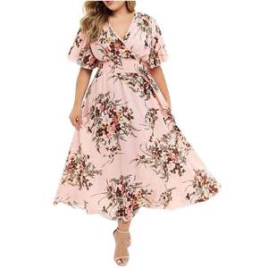 Cộng Với Kích Thước <span class=keywords><strong>Dresses</strong></span> XL-5XL Phụ Nữ Hoa Voan Hoa Váy Bohemian Phong Cách Bãi Biển Mùa Hè Đô Thị <span class=keywords><strong>Gypsy</strong></span> Thời Trang <span class=keywords><strong>Dresses</strong></span> - Product Image 4