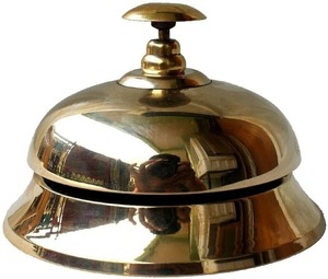 Campana de Escritorio Redonda de Metal Dorado, Campana de Notificación para Recepción de Hotel, Restaurante, Mostrador - Product Image 6