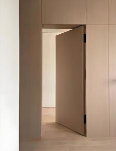 แผงประตูไม้แบบมองไม่เห็นแผงติดผนังแบบบูรณาการประตูไม้ที่กำหนดเองได้โรงแรมหรูหราสไตล์นอร์ดิกวิลล่าเพ้นท์อพาร์ทเมนต์ - Product Image 4