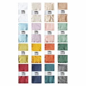 Hemstitch Leinen Cocktail bedrucktes Leinen Restaurant Windeln Hochzeit 100 % Leinen Tisch Windeln individuelle Stickerei - Product Image 6
