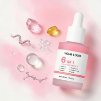 Sérum Visage Anti-Âge et Réparateur 6-en-1 à Marque Blanche : Acide Hyaluronique, Vitamine C, Niacinamide, Peptides, Éclaircissant