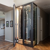 Meuble à vin de style chic, armoire de rangement à vin de luxe, design français, vitrine à vin en métal
