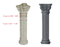 Moule de colonne romaine d'église européenne de haute précision en plastique ABS durable pour décoration extérieure, coffrage en béton, durée de vie de 3 ans
