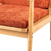 Fauteuil en bois massif au design simple DISHI, dossier souple et confortable pour la maison, le bar, le café, la cuisine, les salles à manger et les salons