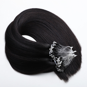 New Arrival máy đôi sợi ngang <span class=keywords><strong>Micro</strong></span> vòng lặp liên kết <span class=keywords><strong>Micro</strong></span> hạt sợi ngang phần mở rộng tóc lông 100 tự nhiên Trinh Nữ Ấn Độ tóc con người - Product Image 2