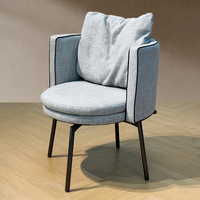Fauteuil haut de gamme, chaises de restaurant modernes, revêtement en tissu, chaises de salle à manger italiennes modernes pour restaurant
