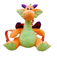 Sac à dos en peluche personnalisé en forme de petit dragon dinosaure de dessin animé pour adolescents et adultes, sac à collation, sac à bonbons, animal en peluche avec rembourrage en coton PP, OEM ODM