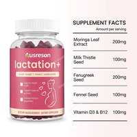 Gummies véganes de lactation SPL OEM, complément nutritionnel maternel, vitamines, fenugrec, lait maternel, moringa, gummies de lactation