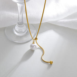 In acciaio inossidabile impermeabile classico estivo maxi abito da ballo collana a strati per la catena di moda da donna con scollo a v set elegante - Product Image 5