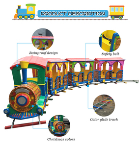 Tren ferroviario 24 pasajeros al aire libre gran motor eléctrico turista Retro clásico tren para fumar con bajo precio pista tren fábrica - Product Image 2