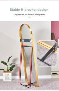 <span class=keywords><strong>Miroir</strong></span> pleine longueur arqué en gros, <span class=keywords><strong>miroir</strong></span> sur <span class=keywords><strong>pied</strong></span> ou mural doré/noir pour chambre et entrée - Product Image 4