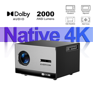 Projecteur 4K véritable natif 3840x2160 Everycom Cinelux 2000ANSI Ultra Lumineux FLED Smart Auto Focus Keystone Home Cinéma 4K - Product Image 1