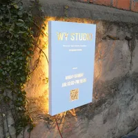 Letrero Publicitario LED 2D Personalizado para Exteriores, Caja de Luz Iluminada con Letras Huecas para Publicidad de Logotipos