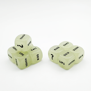 <strong>Custom</strong> Wholesale Funny Love <strong>Sex</strong> <strong>Dice</strong> Set Adult Couple <strong>Game</strong> Glow in the Dark Sexy <strong>Game</strong> 16mm Printed Resin <strong>Dice</strong> - Product Image 4