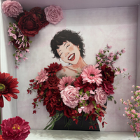 Dekorasi Pesta Pernikahan Bunga Mawar Peony Daisy Besar Raksasa Bunga Kain Besar Bunga Simulasi