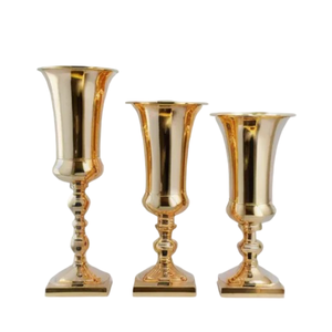 Jarrón Decorativo para el Hogar de Diseño Nuevo y Personalizable, Estilo Elegante Dorado, Jarrones de Aluminio y Hierro para Decoración del Hogar - Product Image 4