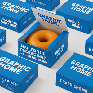 Carpeta Plegable Exclusiva con Diseño de Donuts en Relieve, Hecha con Materiales Reciclados para Empacar Productos de Panadería, Golosinas, Chicle y Sushi - Product Image 1