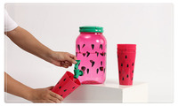 Carafe à eau froide en plastique PET de qualité alimentaire, écologique, compatible lave-vaisselle, sans BPA, 3,8 L, pot à jus, baril à bière, distributeur de boissons