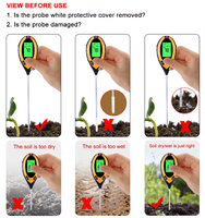 Haute précision 4-en-1 sol PH-mètre température lumière du soleil testeur d'humidité haute sensibilité pointeur OEM personnalisable plastique ODM