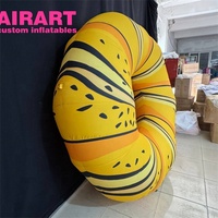Modèle gonflable de bagel d'accessoires de publicité d'images en direct, décoration gonflable de ballon de pain