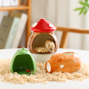 Refugio de Cerámica para Animales Pequeños, para Hámsters, Gerbillas y Ratones, Nido Acogedor para Descansar, Casa para Mascotas - Product Image 1
