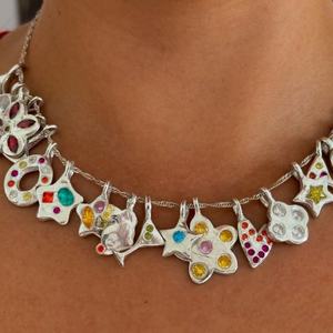 Nouvelle mode Europe États-Unis Collier en acier inoxydable avec chaîne à maillons détachables et diamants de forme spéciale, couleur 18K inaltérable - Product Image 3