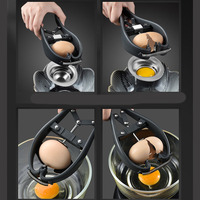Nouvelle arrivée en acier inoxydable Egg Cracker Family Use Metal Egg Opener Tool