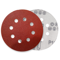 SongQi aluminium oksida pasir kertas merah 150/120mm 6/5 inci Flap Disc Grit 60 amplas Disc poles bantalan