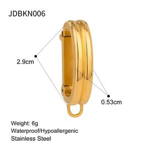 Anillo y Collar de Zirconia en Oro de 18K Estilo Europeo Americano, Colgantes de Acero Inoxidable 316 para Hombres y Mujeres - Product Image 4