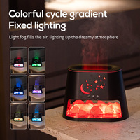 Diffuseur d'arômes à ions négatifs en plastique de 300 ml, lumière LED colorée dégradée, humidificateur ultrasonique ultra-silencieux pour la chambre à coucher et la maison