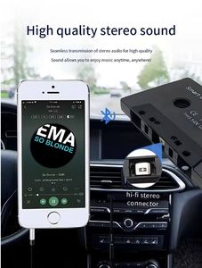 อะแดปเตอร์เทปคาสเซ็ตไร้สายสำหรับรถยนต์ย้อนยุคอะแดปเตอร์เทปบลูทูธพร้อมแจ็คไมโครโฟนโทรศัพท์แฮนด์ฟรี - Product Image 5