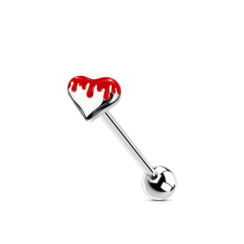 Coeur rouge argent
