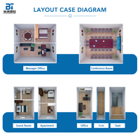 Maison conteneur pliable facile à installer, cabane préfabriquée mobile pour hébergement temporaire extérieur des travailleurs de chantier