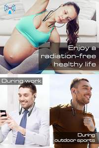 FL03 Radiation Free Air Tube earphon Air <span class=keywords><strong>para</strong></span> auriculares inalámbricos <span class=keywords><strong>para</strong></span> teléfonos móviles con tecnología <span class=keywords><strong>de</strong></span> protección EMF - Product Image 5