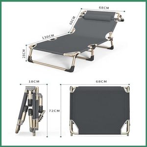 Cama Plegable Metálica Profesional OEM/ODM, Fácil de Transportar, Altura Ajustable, Cama Reclinable para Descanso, para Hogar, Oficina, Camping al Aire Libre - Product Image 4
