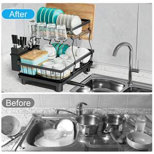 Съемная большая сушилка для посуды 2 яруса для кухонной стойки - Product Image 6