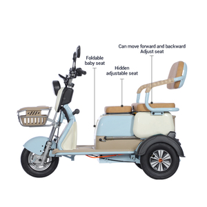 Bicicleta Eléctrica para Adultos <span class=keywords><strong>Trimoto</strong></span> Eléctrica de 500W con Rango Máximo de 50 km y Batería de 48V 20A - Product Image 4