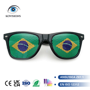 Gafas de Sol <span class=keywords><strong>con</strong></span> Logotipo Personalizado y Bandera Nacional, Lentes Perforadas, Estilo Retro Vintage de Lujo, para Fiestas y Eventos - Product Image 1