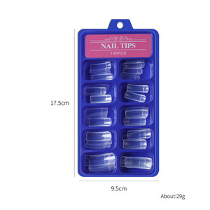 100 <span class=keywords><strong>Uñas</strong></span> Postizas Acrílicas, Cobertura Completa y Media Cobertura, Francesas, <span class=keywords><strong>Naturales</strong></span>, Transparentes, 10 Tamaños, Puntas <span class=keywords><strong>de</strong></span> <span class=keywords><strong>Uñas</strong></span> Postizas a Presión - Product Image 5