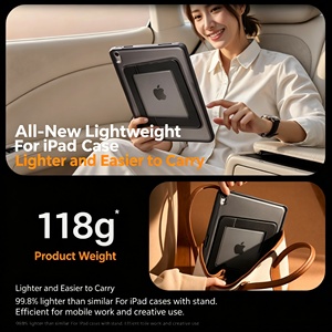 เคสแท็บเล็ตสำหรับ <span class=keywords><strong>iPad</strong></span> 7 8 9 10 A16 10.9 นิ้ว <span class=keywords><strong>Pro</strong></span> <span class=keywords><strong>11</strong></span> M4 M5 <span class=keywords><strong>Pro</strong></span> 13 Air <span class=keywords><strong>M1</strong></span> M2 M3 M4 <span class=keywords><strong>11</strong></span> นิ้ว 13 นิ้ว  แบบโลหะพร้อมขาตั้งซ่อนในตัว สำหรับรุ่น Mini 6 7 - Product Image 4