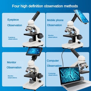 Microscopio para enseñanza de biología equipo educativo microscopio monocular con cámara y pantalla de visualización - Product Image 5