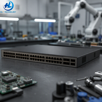 Switch Híbrido Administrado de 48 Puertos 10G 5732-H48XUM2CC con 24x SFP+ 24x Multi-GE y 2x 100G QSFP28 Uplinks, Unidad de Ranura de Extensión