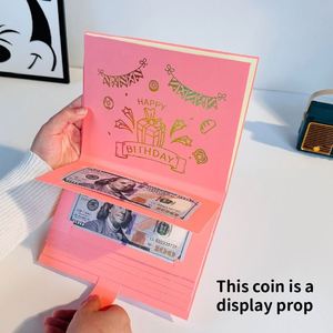 3D Birthday Cake <b>Gold</b> <b>Foil</b> Red Envelope Greeting Card Pull-Out Creative Children's New Year Lucky Money Silk Screen Printed - Product Image 4