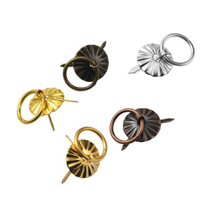 European Style Circular Pull Ring Drawer Handle Antique Bronze <b>Copper</b> Single Hole Furniture <b>Knob</b> - Product Image 5
