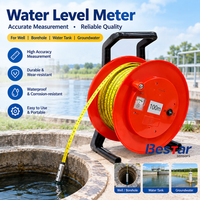 Indicateur de niveau d'eau portable 100m 200m 300m, mètre de mesure de niveau d'eau pour forage et nappe phréatique