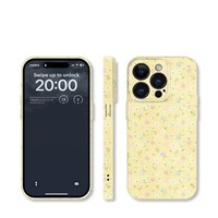 Coque de téléphone 2-en-1 IMD à motif animal jaune estival pour 15 Plus/16/17 Pro, transfert magnétique à chaleur, couverture intégrale